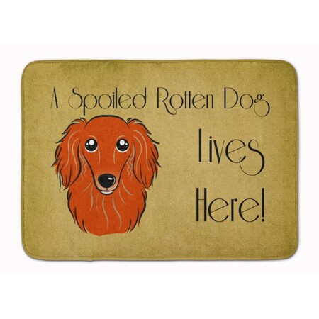Carolines Treasures Longhair Red Dachshund Spoiled Dog Machine Washable Memory Foam Mat BB1462RUG